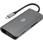 Adesso AUH-4030 8-in-1 USB-C Multi-Port Docking Station 1x USB-C 2x USB-A 3.0 1x HDMI 2x Card Reader 1x RJ45