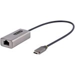 StarTech.com USB-C to Ethernet Adapter  10/100/1000 Mbps  Gigabit Network Adapter  ASIX AX88179A  1ft/30cm Cable  Windows/macOS/Linux - This USB to RJ45 adapter supports up to Gigabit s