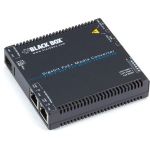 Black Box Gigabit PoE+ Media Converter - 10/100/1000BASE-T to SFP - 2x PoE+ (RJ-45) Ports - Gigabit Ethernet - 10/100/1000Base-TX  1000Base-X - 1 x Expansion Slots - SFP - 1 x SFP Slots