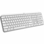 Logitech MX Keys Keyboards - Wireless Connectivity - Bluetooth - 32.81 ft - USB Interface - English - PC  Mac - Membrane/Scissor Keyswitch - Pale Gray