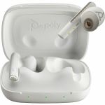 Poly Voyager Free 60 UC White Sand Earbuds +BT700 USB-C Adapter +Basic Charge Case - Siri  Google Assistant - Stereo - True Wireless - Bluetooth - 98.4 ft - 20 Hz - 20 kHz - Earbud - Bi
