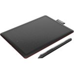 Wacom Small Pen Tablet - Graphics Tablet - 5.98in x 3.74in - 2540 lpi Cable - 2048 Pressure Level - Pen - PC  Mac  Chrome - Black  Red