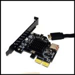 PCI-Express 3.0 2x type-E USB 3.1 gen2 10 Gbps + USB 2.0 port expansion card