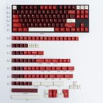 Jamon Doubleshot PBT Keycaps Set for Cherry MX Mechanical Keyboards Red/White