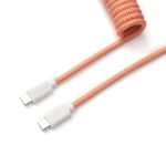 Keychron Cab-14 Coiled Aviator Cable Pink OrangeStraight