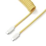 Keychron Cab-16 Coiled Aviator Cable YellowStraight