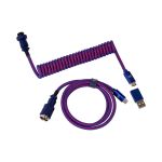 Keychron Cab-1 Premium Coiled Aviator Cable PurpleType-C Straight