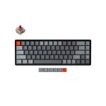 Keychron K6-W1 K6 Wireless Mechanical Keyboard RGB Backlight Aluminum Frame Gateron G Pro Mechanical (Hot-Swappable) Red Switches