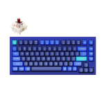 Keychron Q1-J3 QMK Custom Hot-Swappable Gateron Phantom Switch Mechanical Keyboard Wired RGB Brown Switches Navy Blue