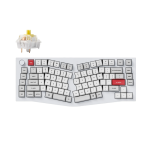 Keychron Q10P-P4 Q10 Pro (Alice Layout) QMK/VIAWireless Custom Mechanical Keyboard Fully Assembled Knob Shell White Keychron