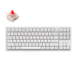 Keychron Q3-P1 Q3 QMK Custom Mechanical Keyboard Fully Assembled Knob Shell White Gateron G Pro Red Switches