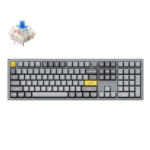 Keychron Q6-N2 QMK Custom Mechanical KeyboardFully Assembled Knob Silver Grey-A Gateron G Pro Blue