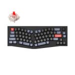 Keychron Q8-C1 Q8 (Alice Layout) QMK CustomMechanical Keyboard Fully Assembled Carbon Black - B Gateron G Pro Red Switches