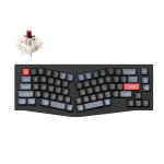 Keychron Q8-C3 Q8 (Alice Layout) QMK CustomMechanical Keyboard Fully Assembled Carbon Black - B Gateron G Pro Brown