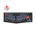 Keychron Q8-M1 Q8 (Alice Layout) QMK CustomMechanical Keyboard Fully Assembled Knob Carbon Black - A Gateron G Pro Red
