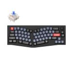 Keychron Q8-M2 Q8 (Alice Layout) QMK CustomMechanical Keyboard Fully Assembled Knob Carbon Black - A Gateron G Pro Blue