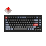 Keychron V1-D1 V1 QMK Custom Mechanical KeyboardFully Assembled Knob Carbon Black (Non-transparent) Keychron K Pro Red Switches