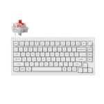 Keychron V1-F1 V1 QMK Custom Mechanical KeyboardFully Assembled Knob Shell White Keychron K Pro Red Switches