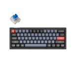 Keychron V4-A2 V4 QMK Custom Mechanical Keyboard Fully Assembled Frosted Black (Translucent) Keychron K Pro Blue Switches