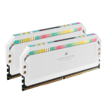 Corsair CMT32GX5M2X6200C36W DOMINATOR PLATINUM RGB32GB DDR5 Memory Kit 2x 16GB 6200MHz XMP 3.0 1.3V RGB LED 36-39-39-76 White