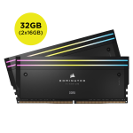 Corsair CMP32GX5M2X7200C34 DOMINATOR TITANIUM 32GB2x16GB DDR5 Memory Kit 7200MT/s 34-44-44-96 OC PMIC XMP 3.0 RGB LEDs 1.45V Black