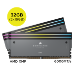 Corsair CMP32GX5M2B6000Z30 DOMINATOR TITANIUM 32GB2x16GB DDR5 Memory Kit 6000MT/s Unbuffered 30-36-36-76 Std PMIC AMD EXPO RGB LED