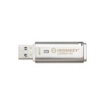 Kingston IKLP50/64GB IronKey Locker+ 50 64GB USB Flash Drive 145 MB/s Read Speed 115 MB/s Write Speed Silver
