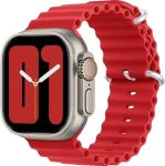 Ocean Silicone Band for Apple Watch 38/40/41mm Red
