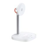 2 in 1 Desktop 15W Magnetic Wireless Charger White