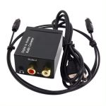 Digital to Analog Audio Converter w/  Optical Cable Black