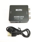 Plastic HDMI to AV Converter Black