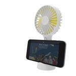 Portable Re-chargeable Mini Fan w/ Phone StandWhite