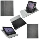 Comkia iPad Vinyl Case for new iPad (3rd Gen) / iPad2 White w/ Stand & Smart Function