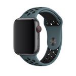 Two Tone Silicone Apple Watch Sport Band 42/44/45mm Light Cyan/Black