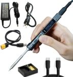 Original TS101 Upgraded from TS100 PD DC Programmable Pocket-size Portable Soldering Iron Station Kit for Field Repair (B2 Kit)
