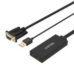 Unitek Y-8711 VGA to HDMI Converter with AudioVGA to HDMI Converter with Audio Black Color