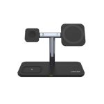 Unitek P1212A 3 in 1 Magnetic Wireless Charging Stand for iPhone/Apple Watch/Airpod w/USB-A To USB-C Charging Cable Black