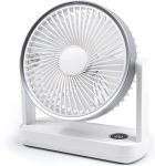 USB-C Desk Cooling Fan(5000mAh) 4 Speeds White