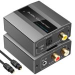 Analog to Digital Audio Converter w/ Optical Cable Grey