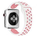 Two Tone Silicone Strap for Apple Watch38mm & 40mmWhite/Pink