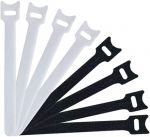 Cable Ties 12x150mm 25pcs each of Black/White;50pcs 6in