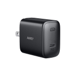 AUKEY PA-F1S 20W Compact PD Wall Charger with 2m Braided USB-C to Lightning Cable Black/White