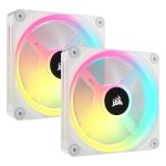 Corsair CO-9051008-WW QX140 RGB Dual White iCUELINK 140mm PWM PC Fans Starter Kit with iCUE LINK System Hub