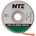 NTE SW01-5 No-Clean Solder Wick #3/Green Width .075in (1.9mm) Length 5 ft.