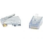 Platinum Tools 100029C ezEX48 10G RJ45 Connector 50-Pack Clamshell For Cat6/6A 22AWG Cable