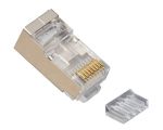 Platinum Tools 106208C (8P8C) Shielded Cat6 2pcRound-Solid 3 Prong 10/Clamshell