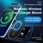 15W Magnetic Wireless Car Charger with VentMount for iPhone 12 13 and 14