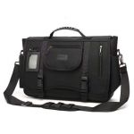 Waterproof Nylon Fabric & Multi-pocket Laptop Laptop Shoulder Bag Fits 15.6 in Black