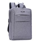Waterproof Nylon Laptop Backpack Bag  with USBCharging PortFits 15.6inGrey