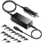 Universal Laptop Car Charger with 16 DC TipsBlack